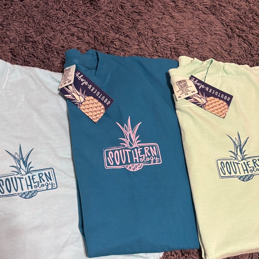 Southernology Graphic Tees - Blue, Green, Light Blue bundle of 3 NWT XL t-shirts
